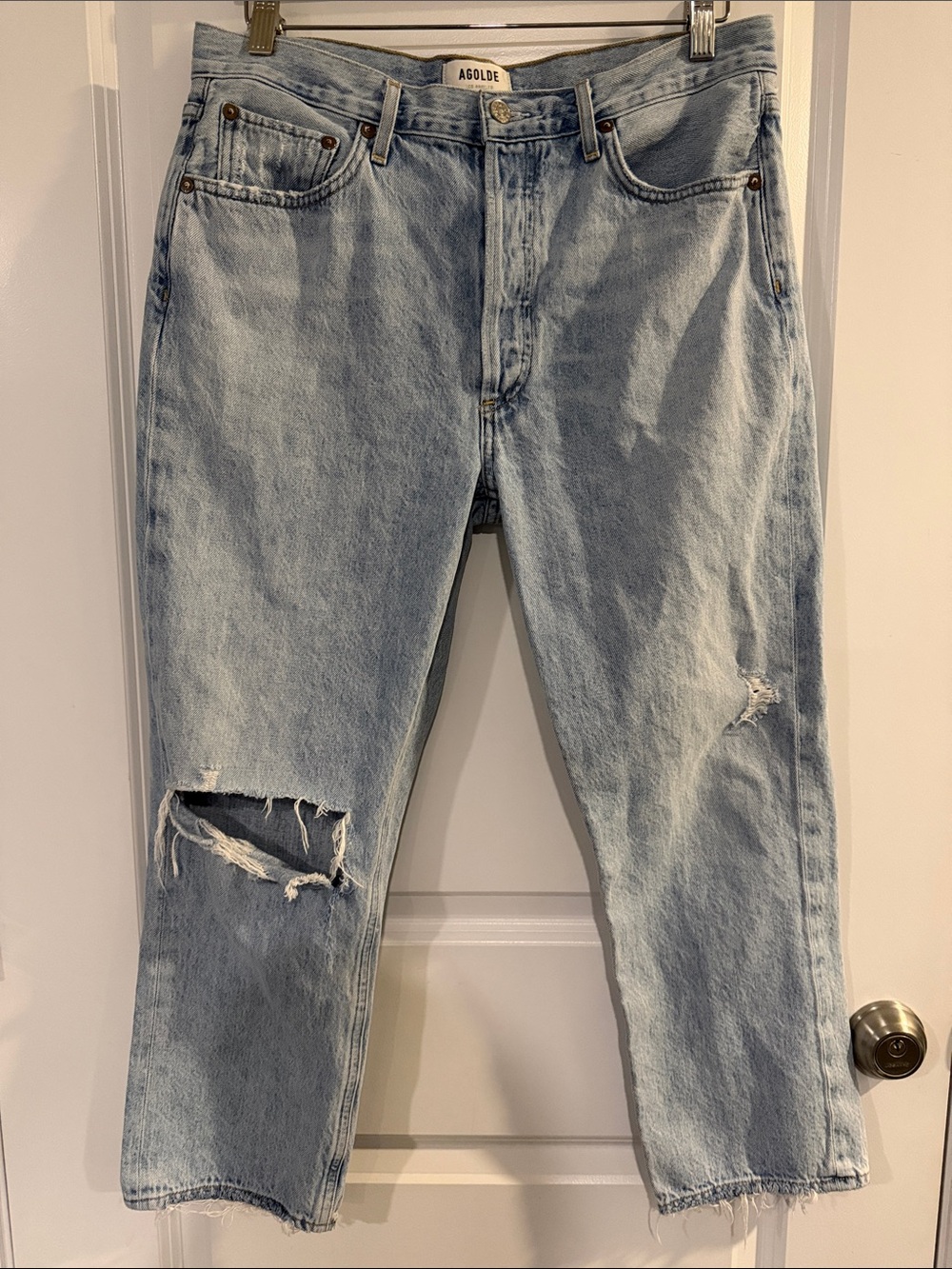 AGOLDE Riley High-Rise Straight Crop Jeans - #165